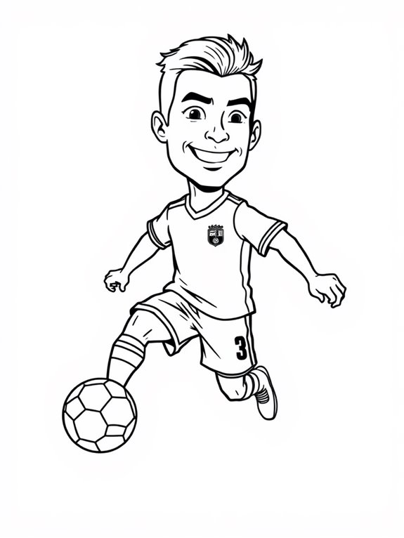 cristiano ronaldo coloring page