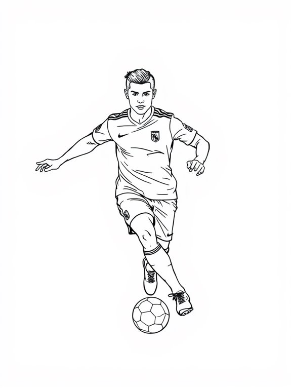 cristiano ronaldo coloring page