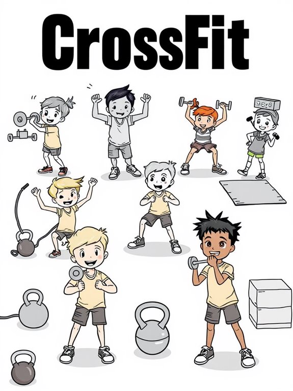 crossfit exercise coloring page