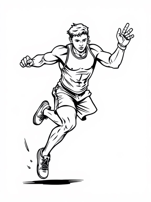 crossfit skipping coloring page