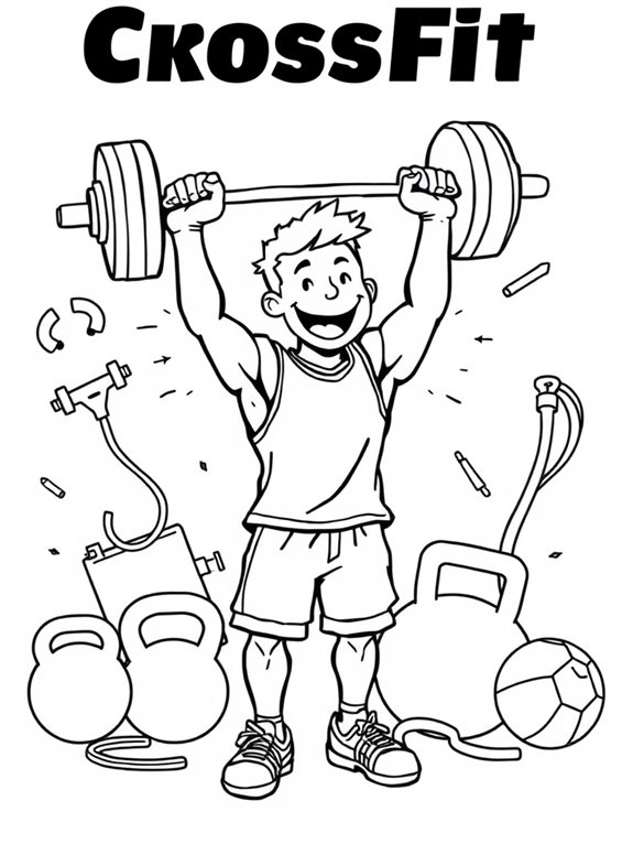 crossfit themed coloring page