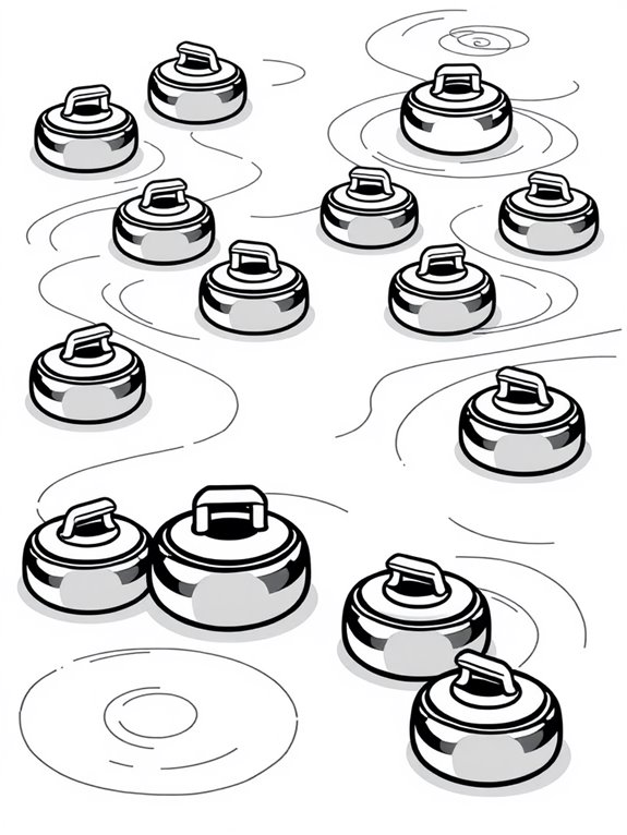 curling stones coloring page