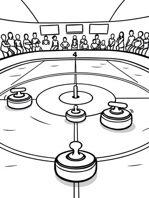 curling themed coloring page