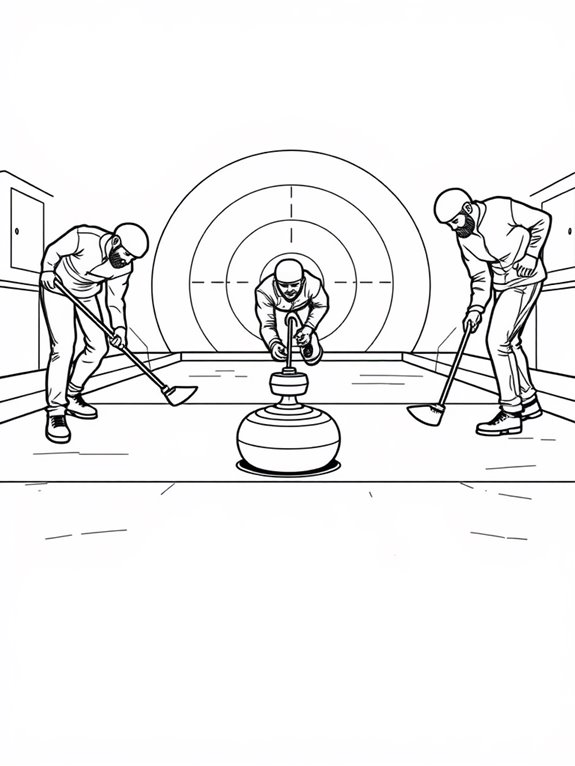 curling winter olympics coloring page