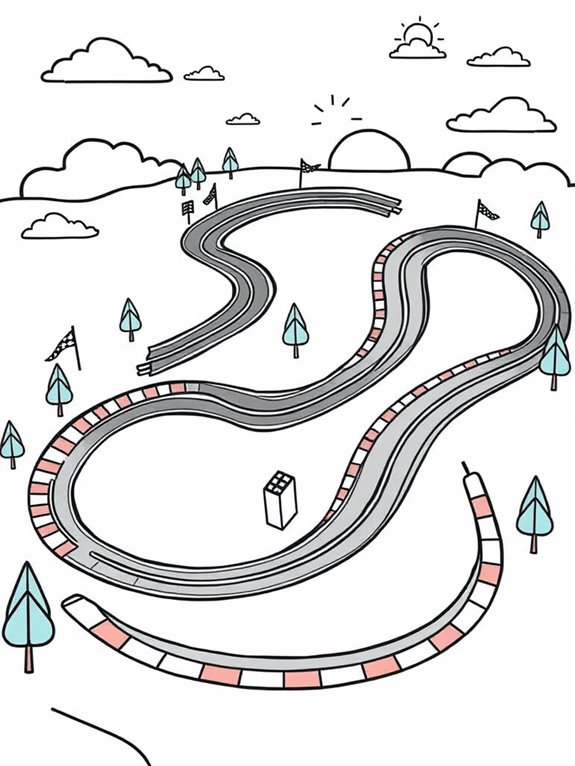 curvy race track design