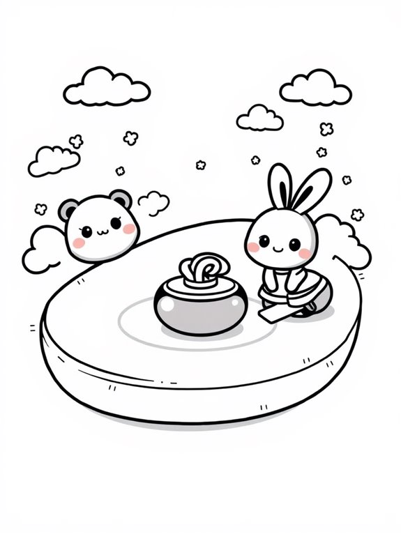 cute curling sheet art