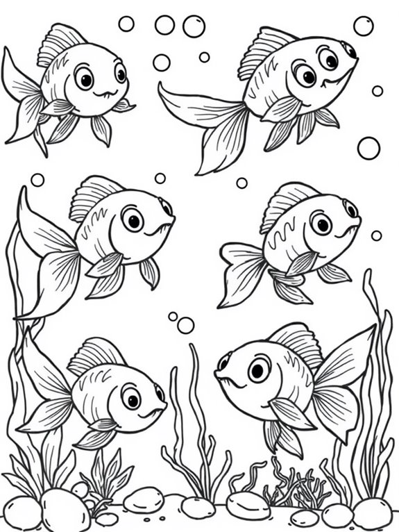 cute goldfish swimming fun