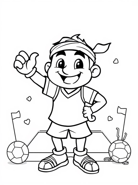 cute kabaddi mascot art