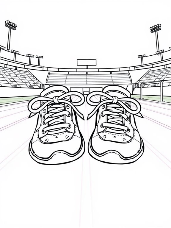 cute running shoes illustration