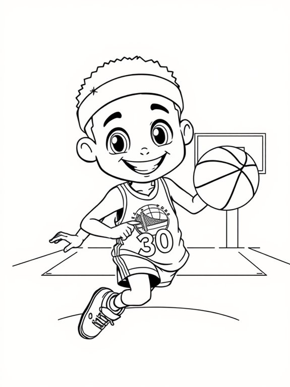 cute stephen curry illustration