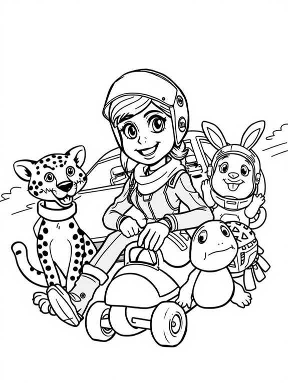 danica patrick animal coloring page