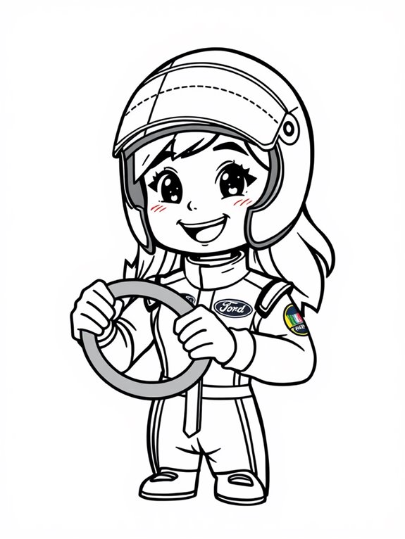 danica patrick coloring page