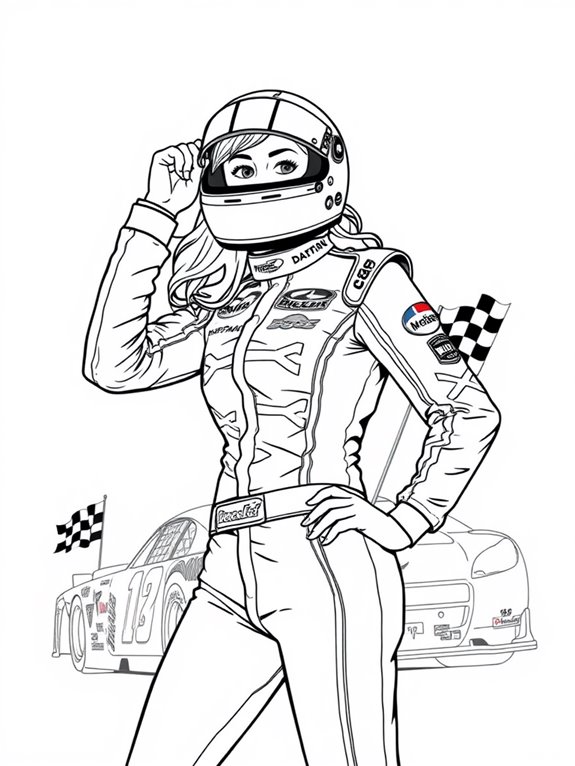 danica patrick coloring page