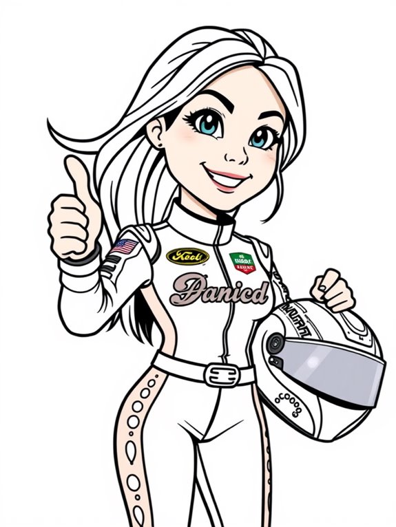 danica patrick coloring page