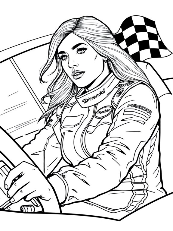 danica patrick coloring page