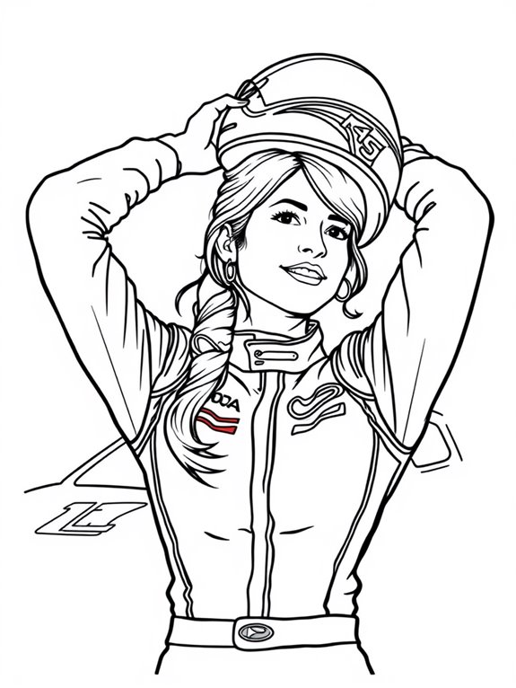 danica patrick coloring page