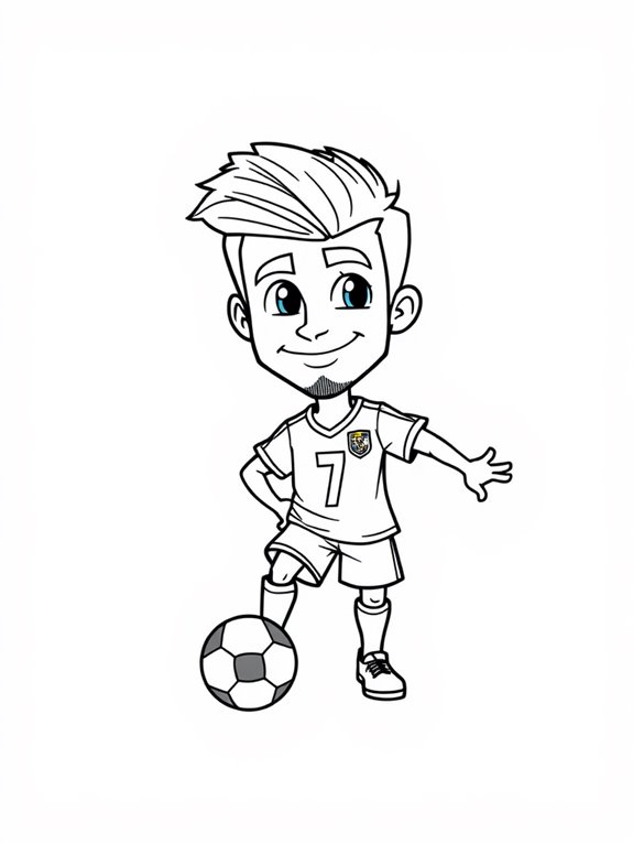 david beckham coloring page