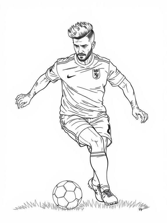 david beckham coloring page