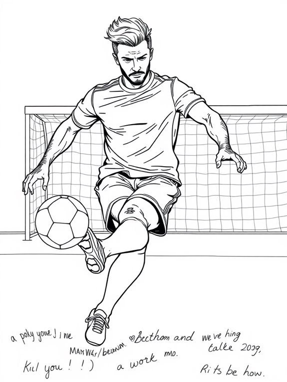 david beckham coloring page