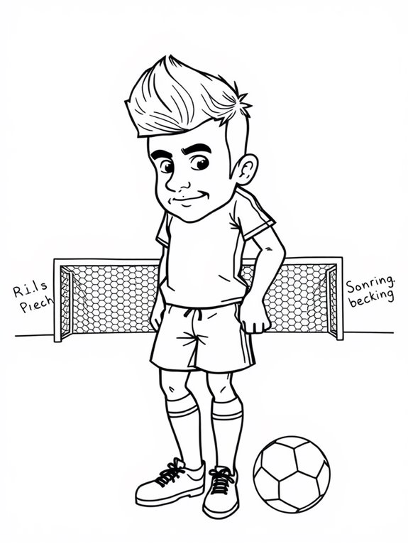 david beckham coloring page