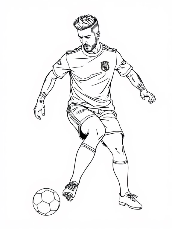 david beckham coloring page