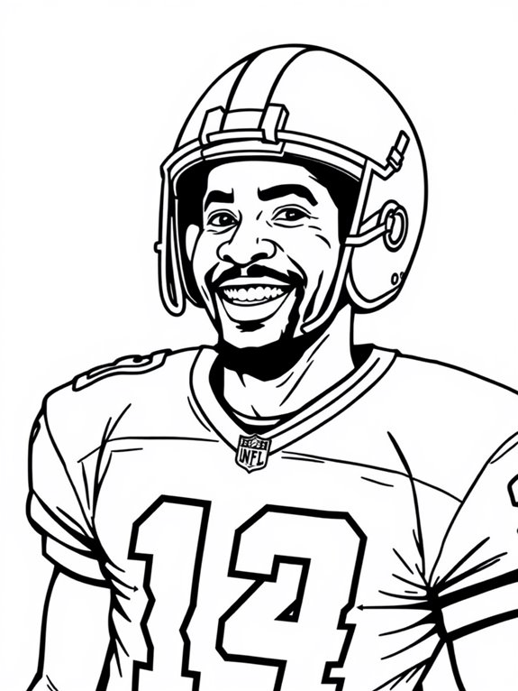 deion sanders coloring page