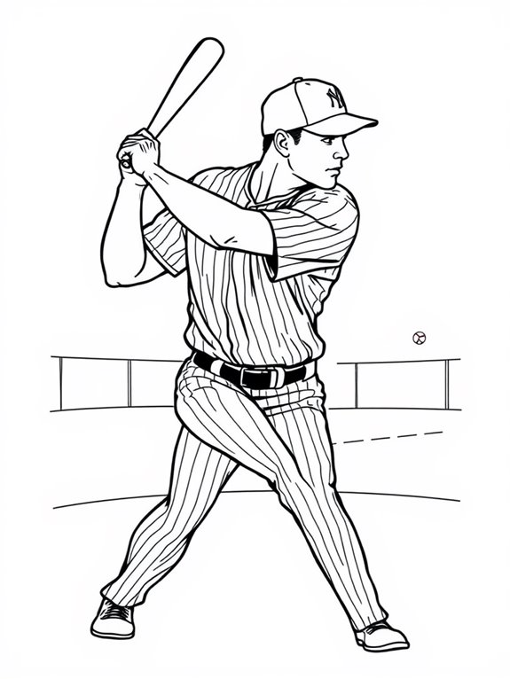 derek jeter batting practice coloring