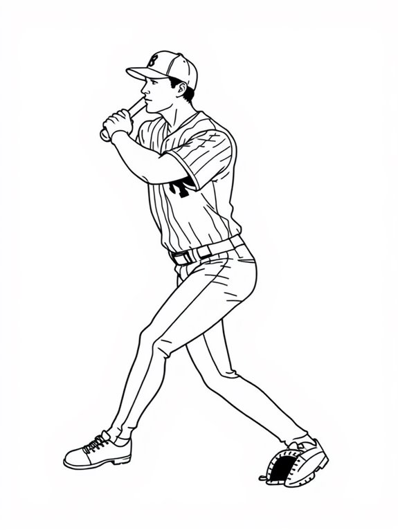 derek jeter coloring outline