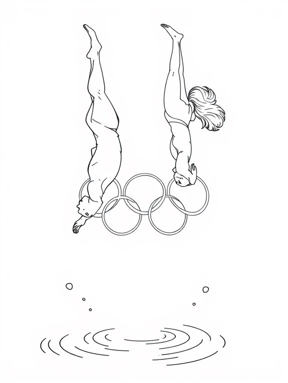 diving olympic champions coloring page