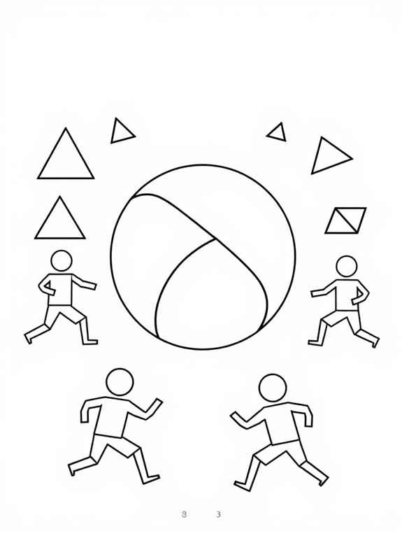 dodgeball themed coloring page