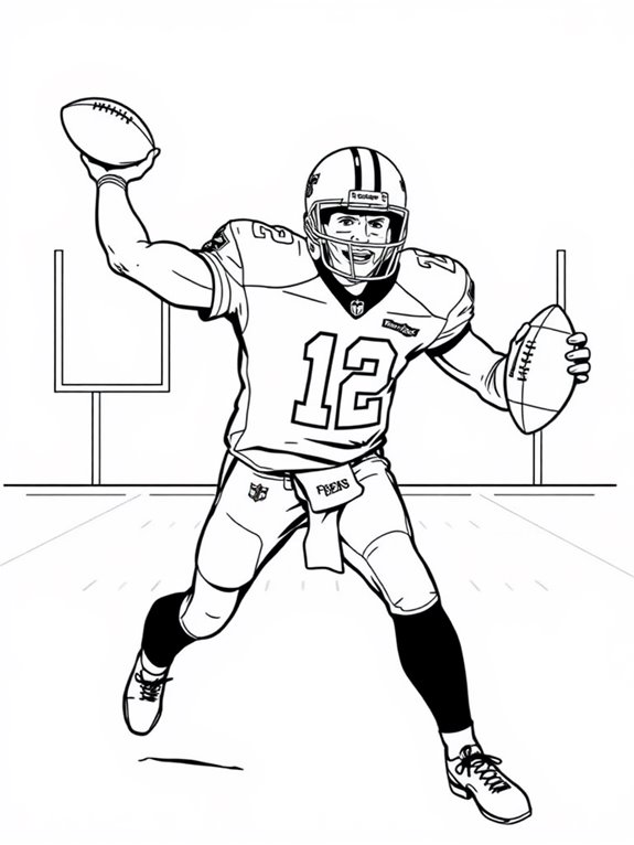 drew brees coloring page