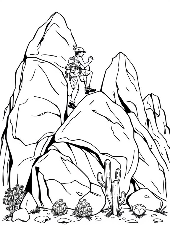 easy rock climbing illustration