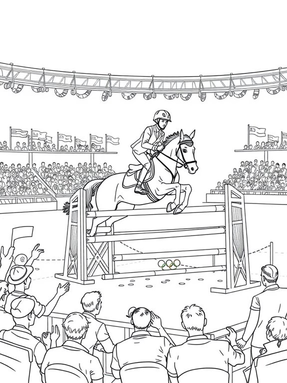 equestrian olympic sports coloring