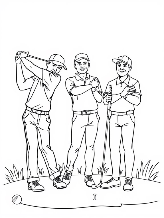 famous golfers coloring page