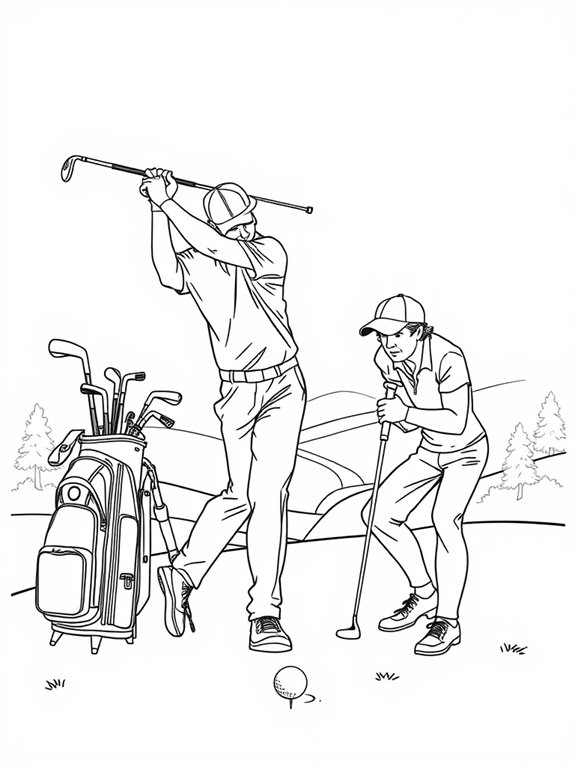 famous golfers coloring page