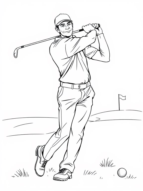 famous golfers coloring page