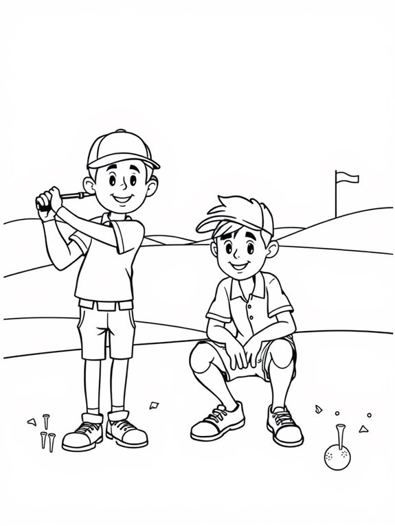 famous golfers coloring page