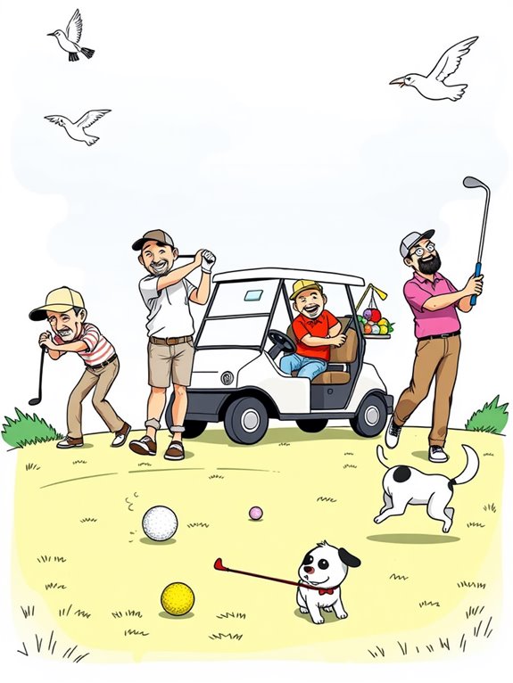 famous golfers playful coloring