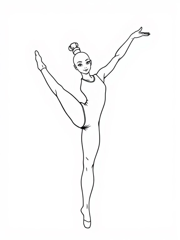 famous gymnasts coloring page