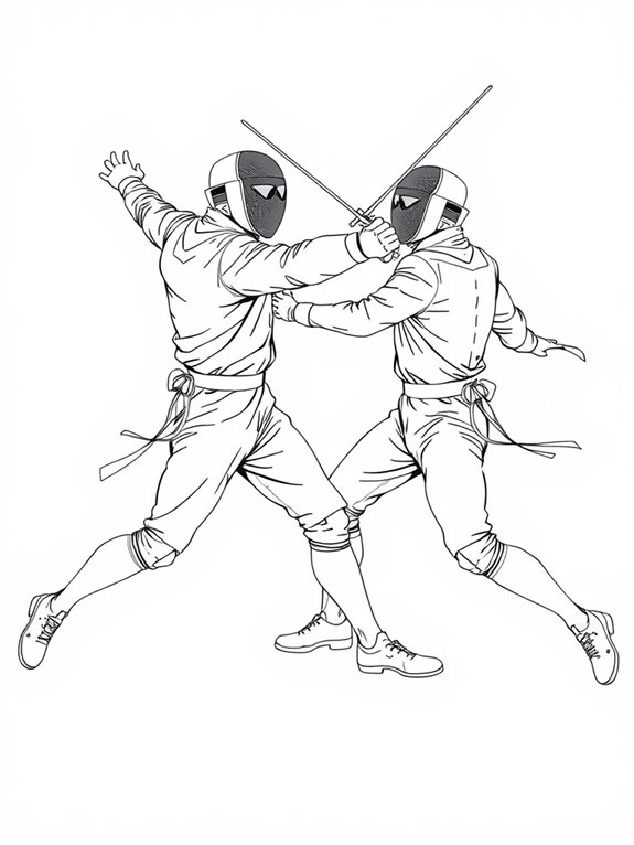 fencing champion coloring activity