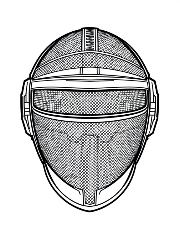 fencing mask coloring activity