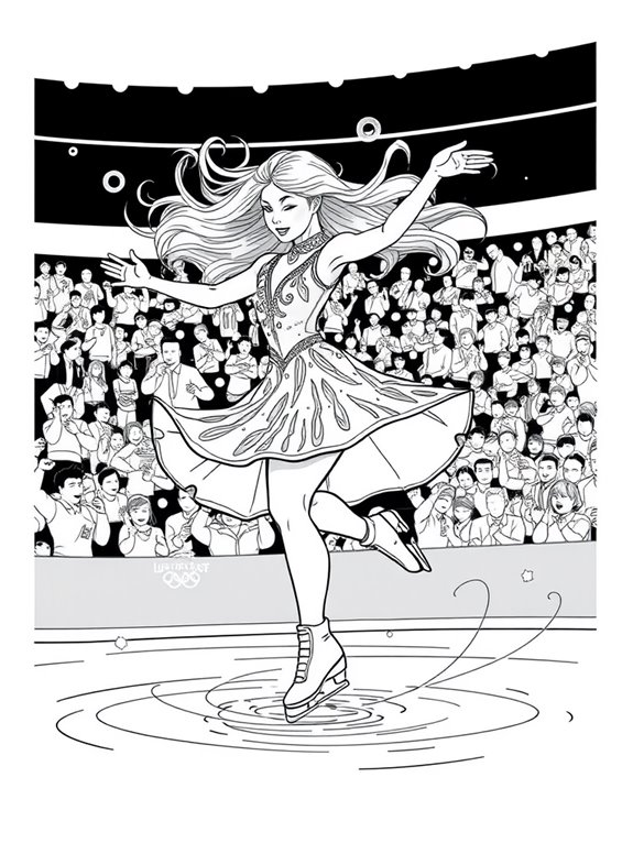 figure skating coloring page