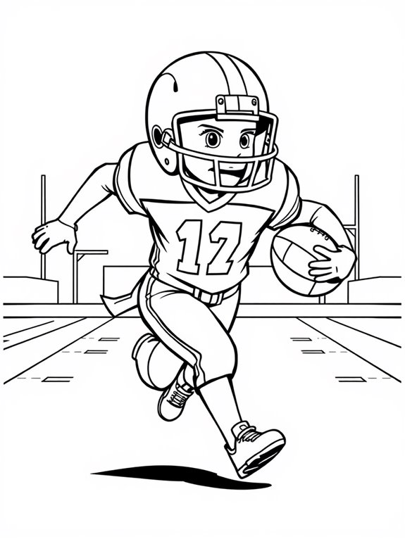 football helmet coloring page