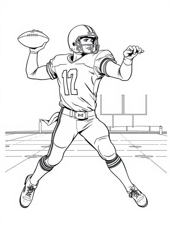 football player coloring page