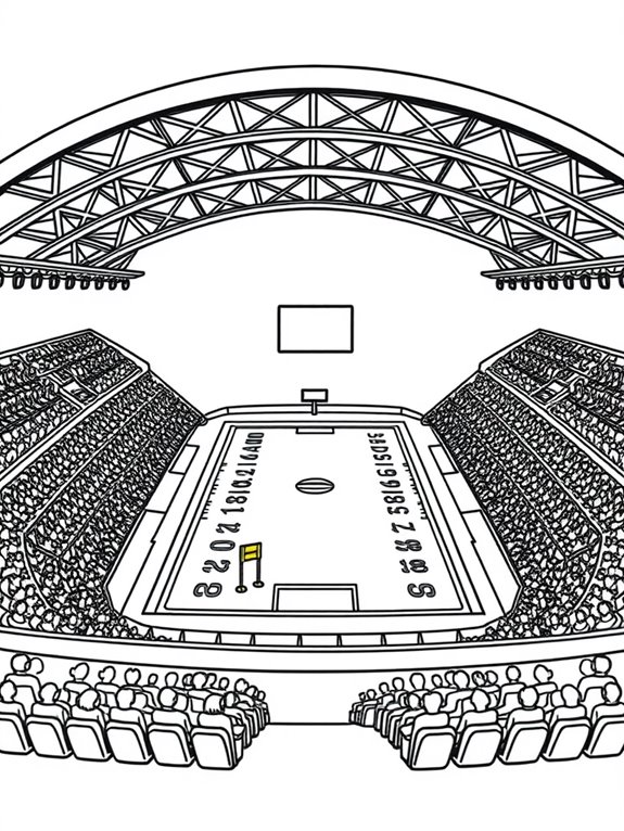 football stadium coloring page