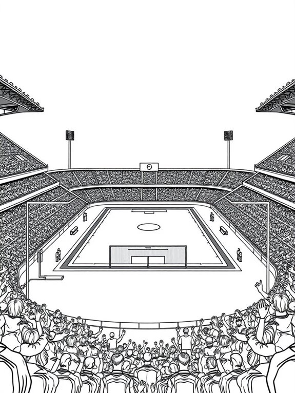 football stadium coloring page