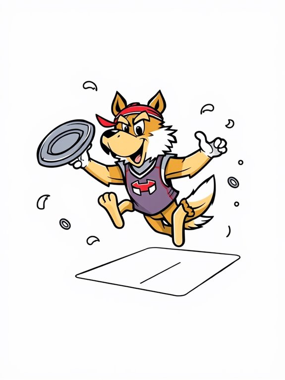 frisbee team mascot coloring