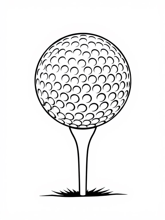 golf ball and tee