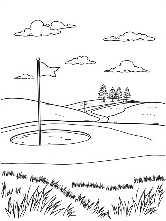 golf course coloring page