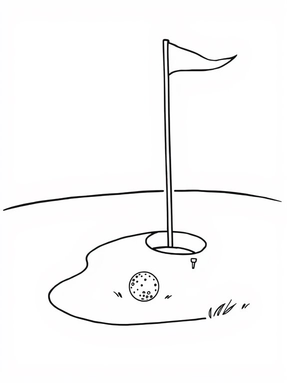 golf hole coloring page